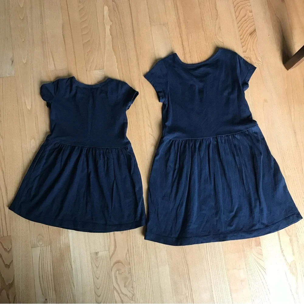 Matching Primary short sleeve dresses black sister match size 2 4-5 4 5 pockets